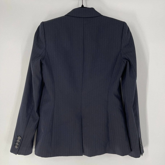 J. Crew Womens Jacket Sz 4T Tall 1035 Pinstripe Campbell Super 120s Wool Blazer - Picture 5 of 9